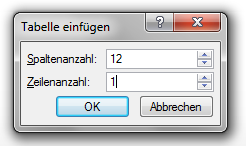 Spalten und Zeilen einfügen
