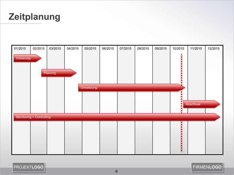 fertiger Zeitstrahl in PowerPoint